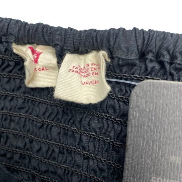 NWT LEVI'S Devin Cotton Slim Black Blouse Womens Size Small - Picture 5 of 9